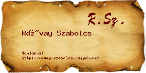 Révay Szabolcs névjegykártya